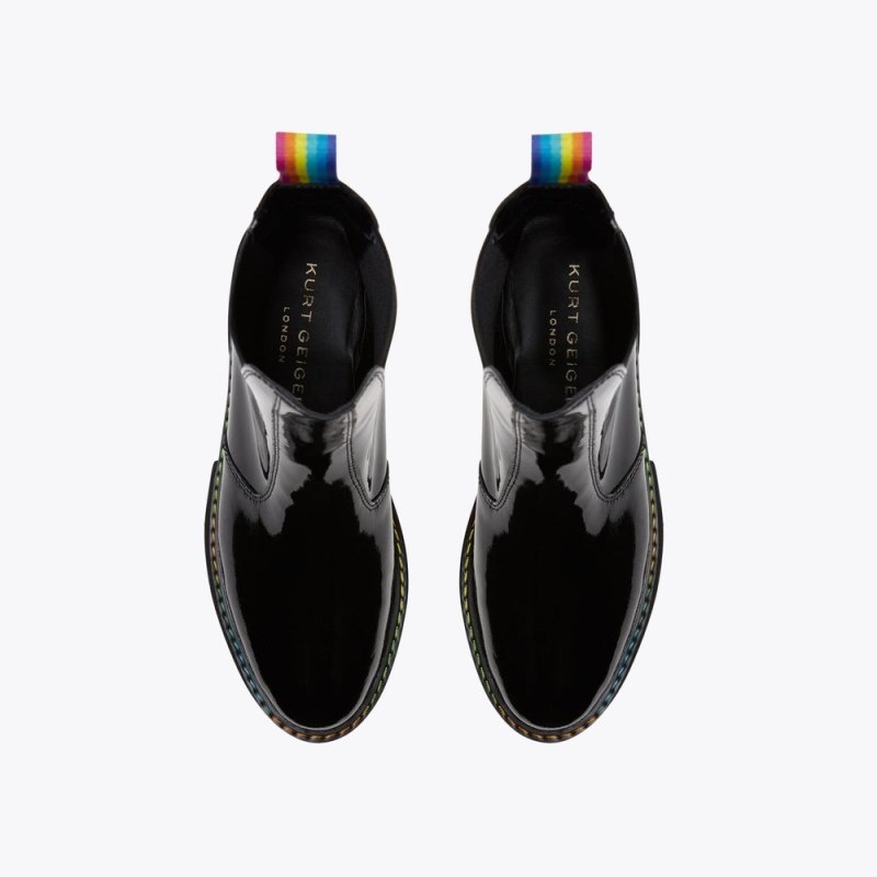 Stivaletti Chelsea Donna Kurt Geiger London Birdie Rainbow Nere Italia | XT55-053