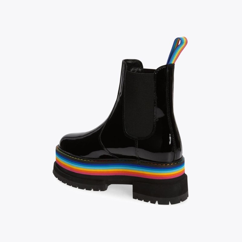 Stivaletti Chelsea Donna Kurt Geiger London Birdie Rainbow Nere Italia | XT55-053