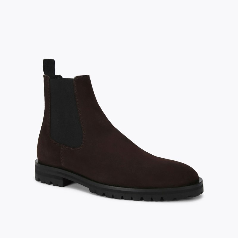 Stivaletti Chelsea Uomo Kurt Geiger London Hunt Marroni Italia | CU11-485