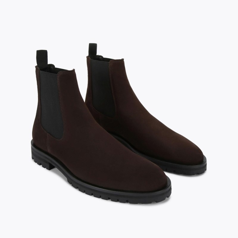 Stivaletti Chelsea Uomo Kurt Geiger London Hunt Marroni Italia | CU11-485