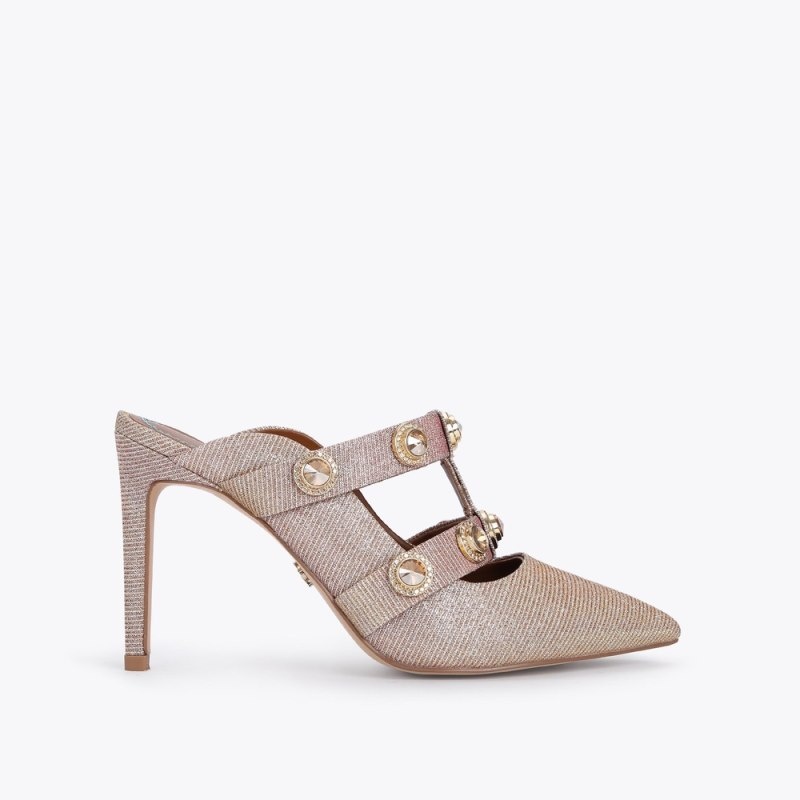 Tacchi Donna Kurt Geiger London Octavia Mule Oro Italia | CM56-330