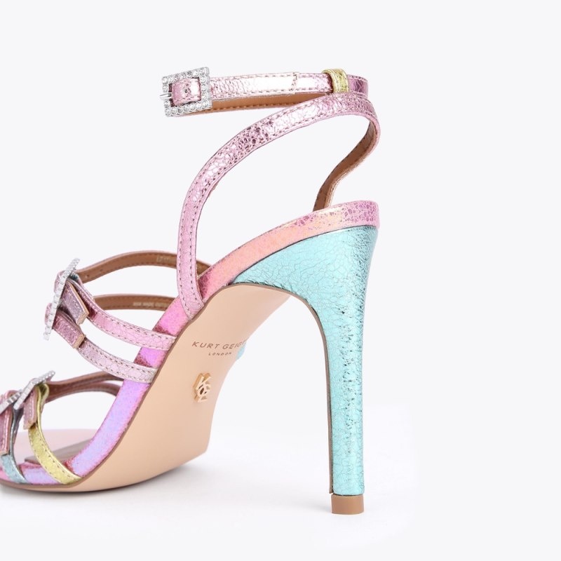 Tacchi Donna Kurt Geiger London Pierra Sandal Rosa Italia | NI20-488