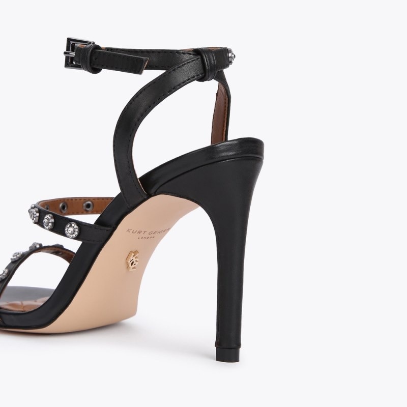 Tacchi Donna Kurt Geiger London Portia Sandal Nere Italia | NY45-339