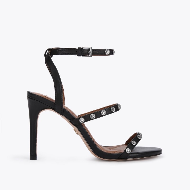 Tacchi Donna Kurt Geiger London Portia Sandal Nere Italia | NY45-339