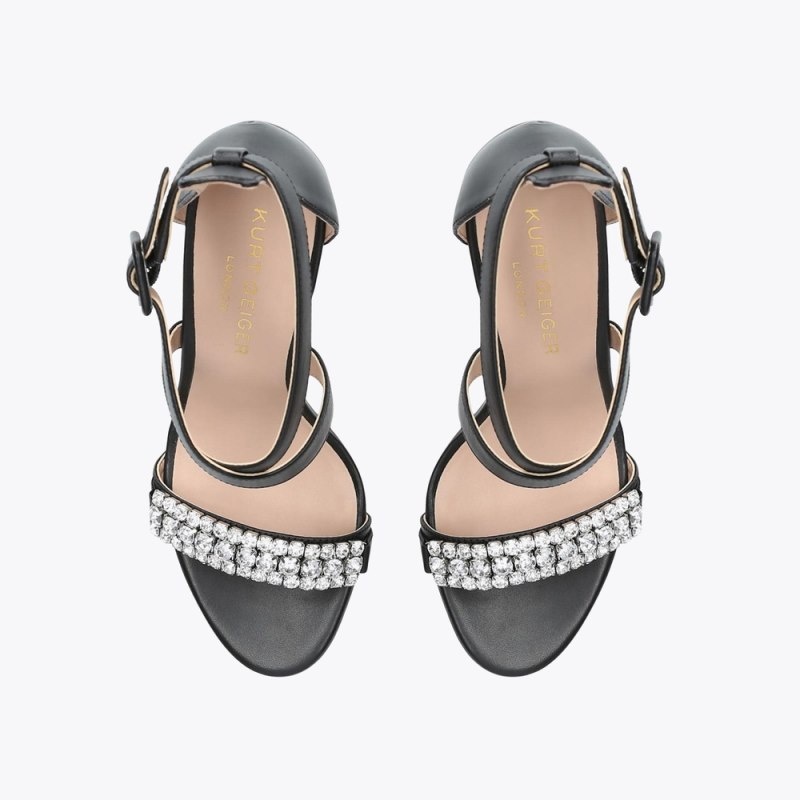 Tacchi Donna Kurt Geiger London Knightsbridge Crystal Nere Italia | SR00-326