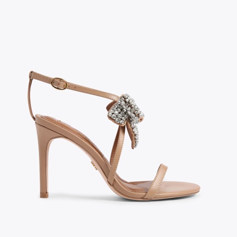 Tacchi Donna Kurt Geiger London Bromley Bow Sandal Camel Italia | QO50-830