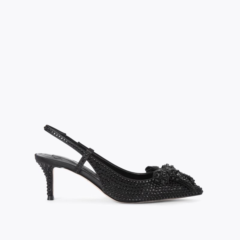 Tacchi Donna Kurt Geiger London Belgravia Slingback Nere Italia | JT45-445