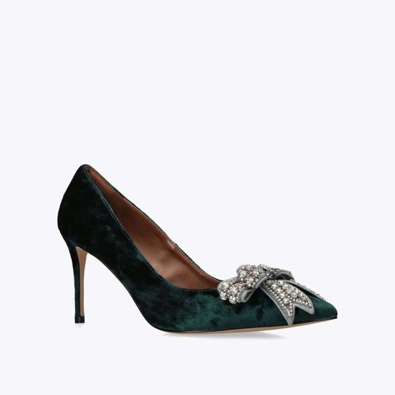 Tacchi Donna Kurt Geiger London Belgravia Bow Court Verde Acqua Italia | IS44-684