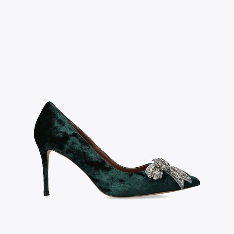 Tacchi Donna Kurt Geiger London Belgravia Bow Court Verde Acqua Italia | IS44-684