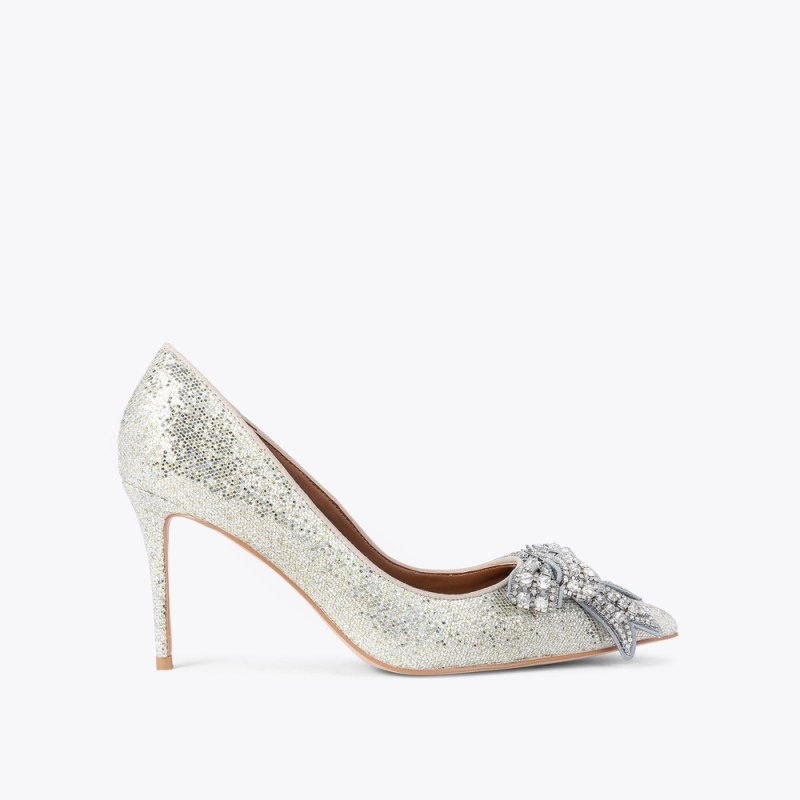 Tacchi Donna Kurt Geiger London Belgravia Court Argento Italia | ED74-213