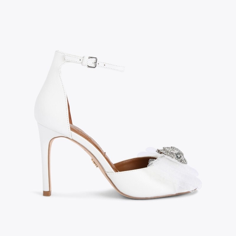 Tacchi Donna Kurt Geiger London Kensington Bow Sandal Bone Italia | UE16-676